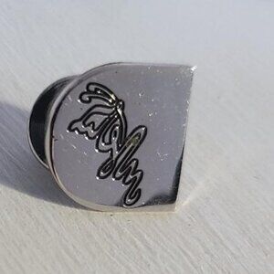 Terryberry Vintage Silver Plate Butterfly Lapel Pin Tie Tack Brooch